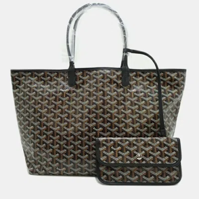 Pre-owned Goyard Black Leather Saint Louis Pm Tote Bag