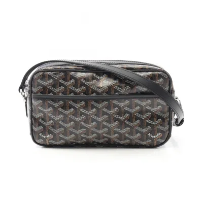 Pre-owned Goyard Black Multi-color Coated Canvas Leather Shoulder Bag ()