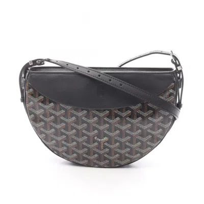 Pre-owned Goyard Black Multi-color Coated Canvas Leather Shoulder Bag ()