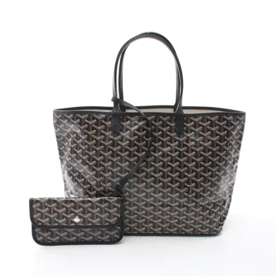 Pre-owned Goyard Black Multi-color Coated Canvas Leather Tote Bag ()