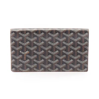 Pre-owned Goyard Black Multi-color Coated Canvas Pvc Long Wallet (bi-fold) ()