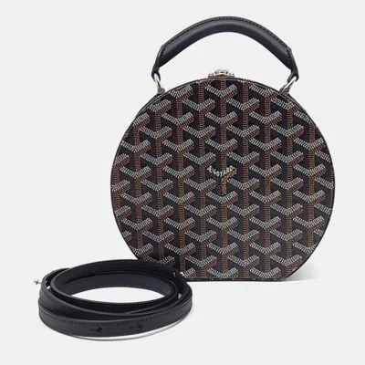 Pre-owned Goyard Black Multicolor Pvc Alto Box Trunk Bag