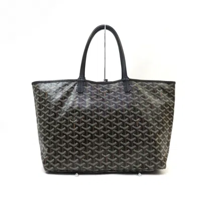 Pre-owned Goyard Black Pvc Coated Canvas Tote Bag ()