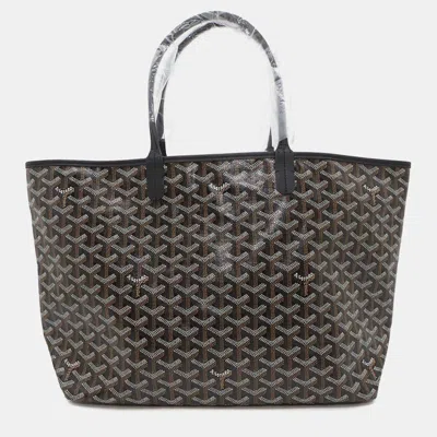 Pre-owned Goyard Black Pvc Leather Saint Louis Pm