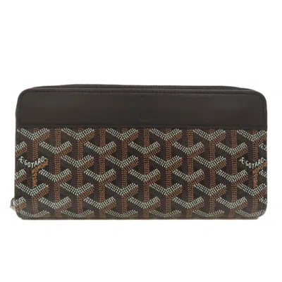 Pre-owned Goyard Black Pvc Long Wallet (bi-fold) ()