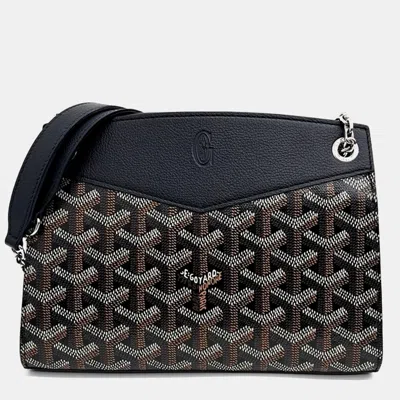 Pre-owned Goyard Black Pvc Louette Mini Bag