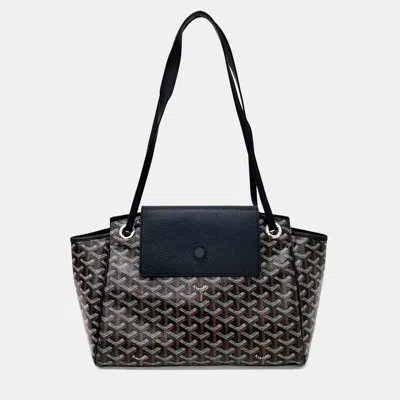 Pre-owned Goyard Black Pvc Louette Pm