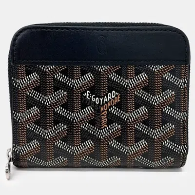 Pre-owned Goyard Black Pvc Matignon Card Wallet