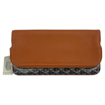 Pre-owned Goyard Black/ Tan Ine Sainte Marie Soft Clutch Bag In Brown