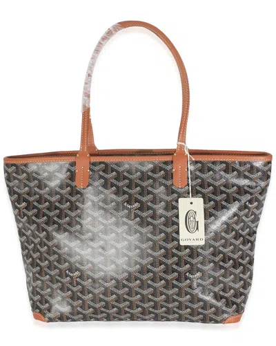 Pre-owned Goyard Black/brown Ine Canvas Artois Mm (authentic Pre-loved)