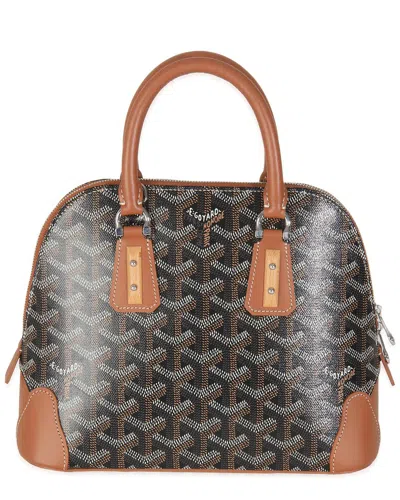 Pre-owned Goyard Black/brown Ine Canvas Mini Vendome (authentic Pre-loved)