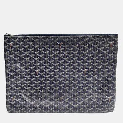 Pre-owned Goyard Blue Fabric Senna Gm