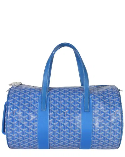 Pre-owned Goyard Blue Ine Canvas Barrel 40 Sports Bag
