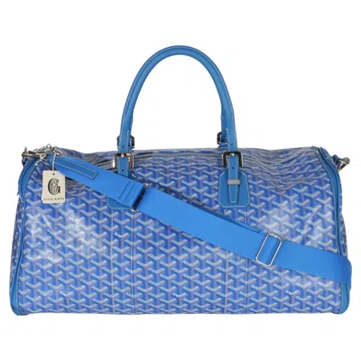 Pre-owned Goyard Blue Ine Canvas Croisière Boston 50