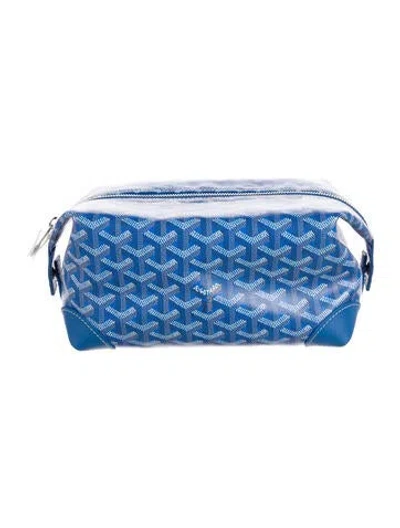 Pre-owned Goyard Boeing 25 Trousse De Toilette In Blue