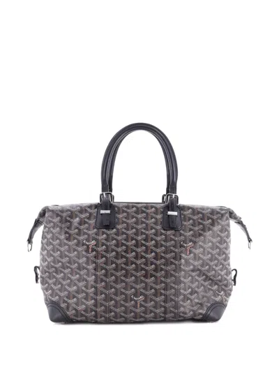 Pre-owned Goyard Boeing Travel Bag Coated Canvas 30 Satchel In Brown
