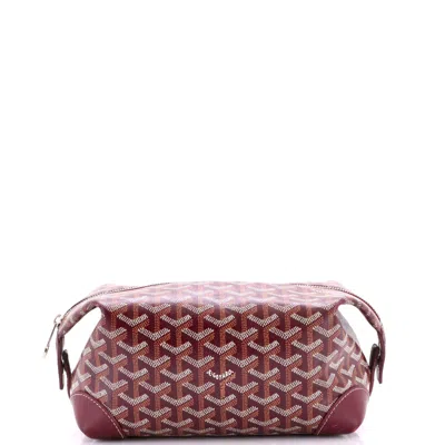 Goyard Boeing Trousse De Toilette Pouch Coated Canvas 25 In White