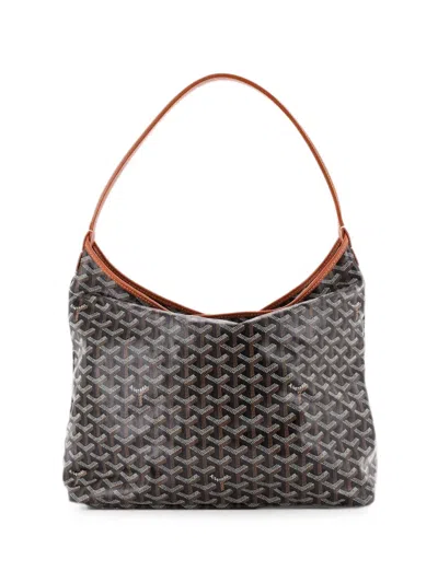 Pre-owned Goyard Boheme Coated Canvas Hobo Bag In Brown