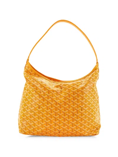 Pre-owned Goyard Boheme Coated Canvas Hobo Bag In Yellow