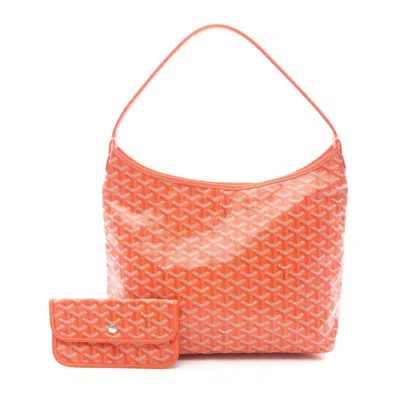Pre-owned Goyard Boheme Hobo Bag Pvc Leather In Orange