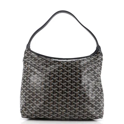 Pre-owned Goyard Boheme Hobo Coated Canvas In Black