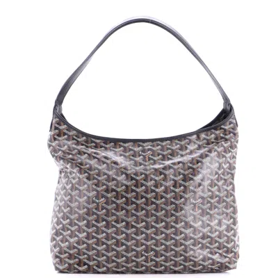 Pre-owned Goyard Boheme Hobo Coated Canvas In Black