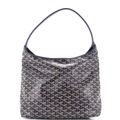 Pre-owned Goyard Boheme Hobo Coated Canvas In Blue