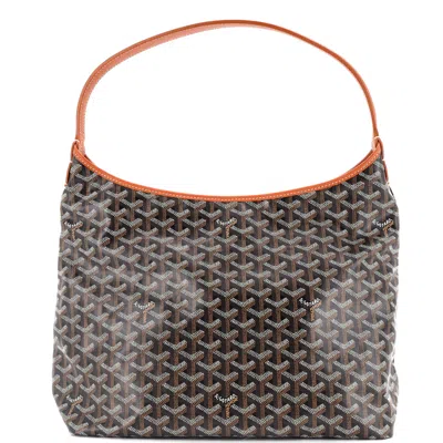 Pre-owned Goyard Boheme Hobo Coated Canvas In Brown