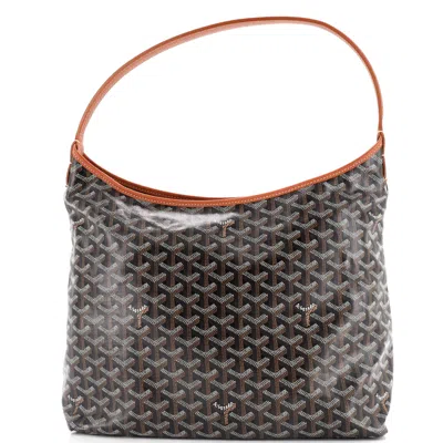 Pre-owned Goyard Boheme Hobo Coated Canvas In Brown
