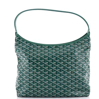 Pre-owned Goyard Boheme Hobo Coated Canvas In Green
