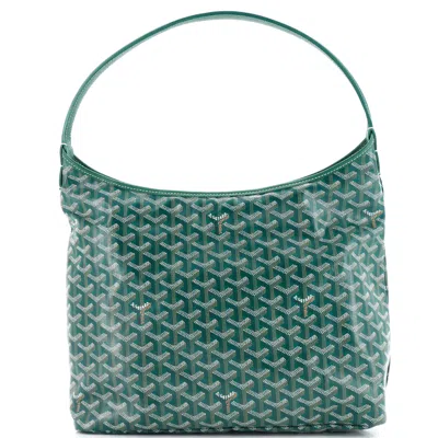 Pre-owned Goyard Boheme Hobo Coated Canvas In Green
