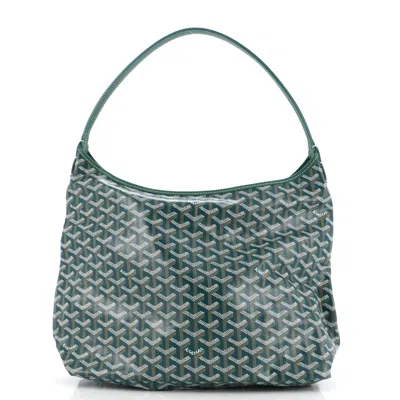 Pre-owned Goyard Boheme Hobo Coated Canvas In Green