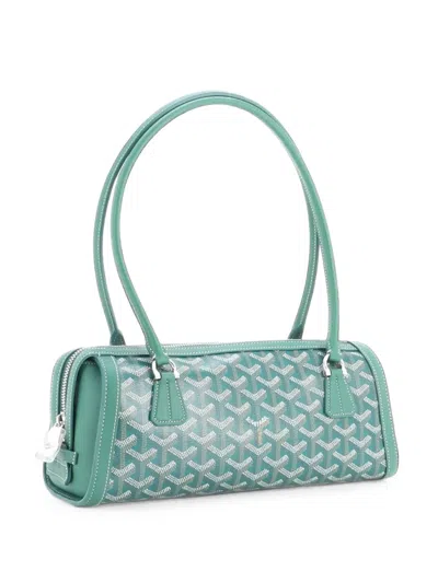 Pre-owned Goyard Bonbonnière Bag Coated Canvas Shoulder Bag In Green