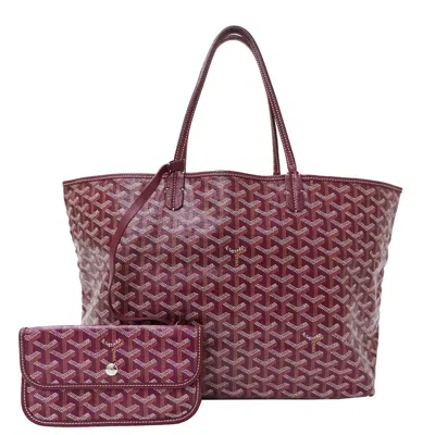Pre-owned Goyard Bordeaux Coated Canvas Handbag Pouch Tote Bag () In Burgundy