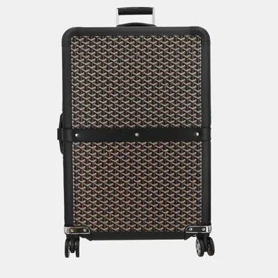 Pre-owned Goyard Brown Canvas Gm Satolas Rolling Luggage Bag