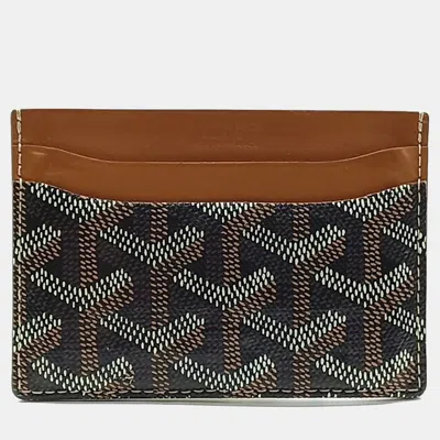 Pre-owned Goyard Brown Coated Canvas Card Wallet