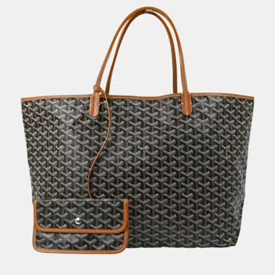 Pre-owned Goyard Brown St. Louis Gm Tote Handbag In Black