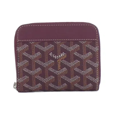 Pre-owned Goyard Burgundy Coated Canvas Coin Purse/coin Case ()