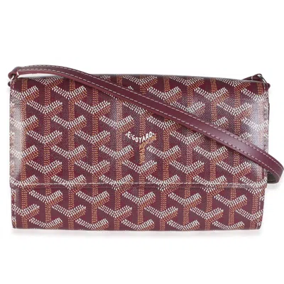Pre-owned Goyard Burgundy Ine Canvas Varenne Continental Wallet