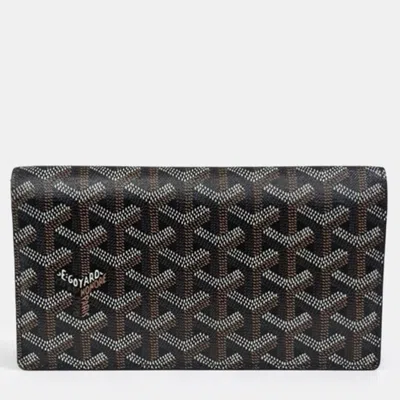 Pre-owned Goyard Canvas Black/brown Richelieu Long Wallet