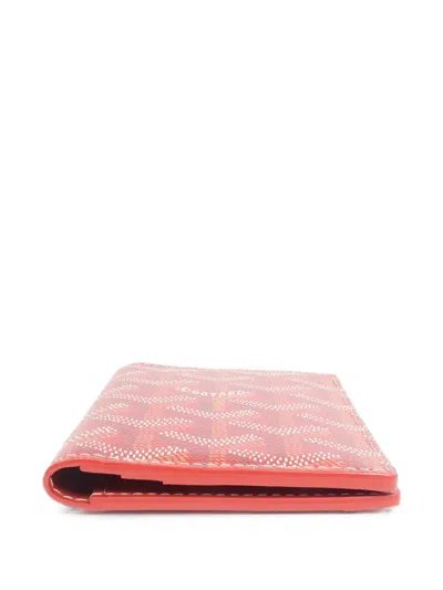 Pre-owned Goyard Canvas Card Case In Red