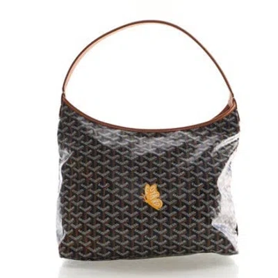 Pre-owned Goyard Canvas Ine Boheme Pm In Black