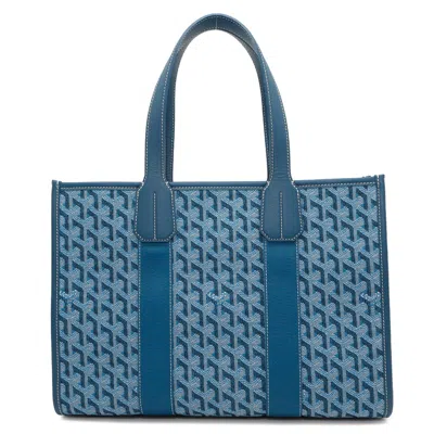 Pre-owned Goyard Canvas Leather Tote Bag () In Blue
