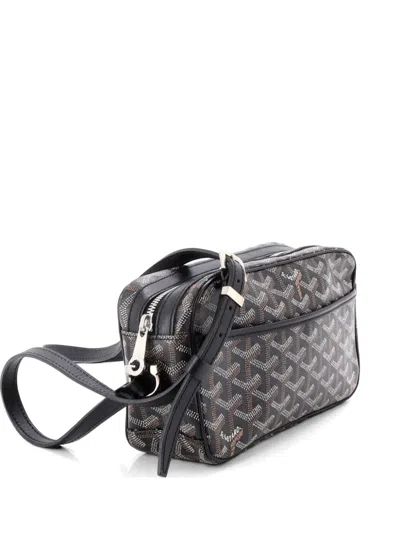 Pre-owned Goyard Cap Vert Bag Coated Canvas Crossbody Bag In Black