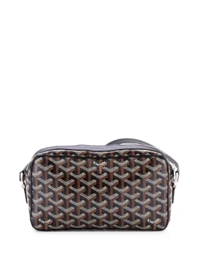 Pre-owned Goyard Cap Vert Bag Coated Canvas Crossbody Bag In Black