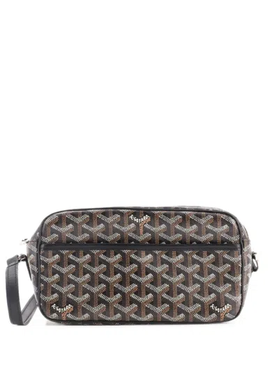 Pre-owned Goyard Cap Vert Bag Coated Canvas Crossbody Bag In Black
