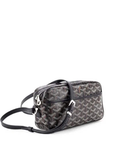 Pre-owned Goyard Cap Vert Bag Coated Canvas Crossbody Bag In Black