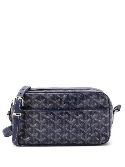 Pre-owned Goyard Cap Vert Bag Coated Canvas Crossbody Bag In Blue