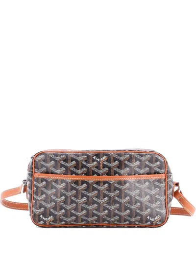 Pre-owned Goyard Cap Vert Bag Coated Canvas Crossbody Bag In Brown