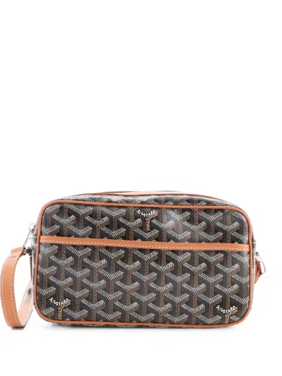 Pre-owned Goyard Cap Vert Bag Coated Canvas Crossbody Bag In Brown